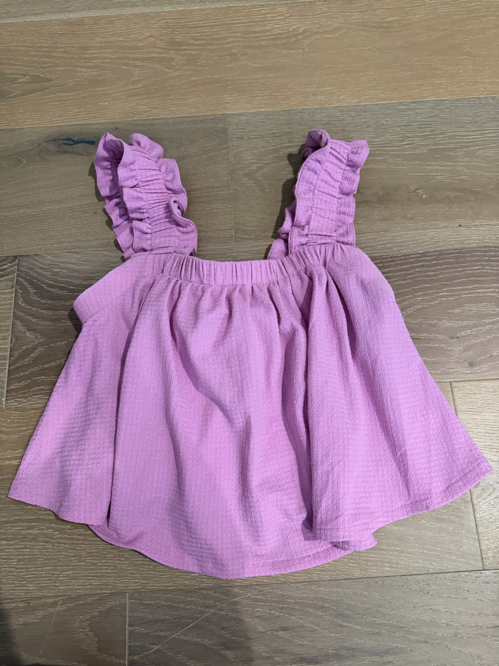 Lilac Ruffled Strap Mini Dress